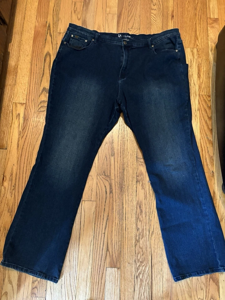 DG2 by Diane Gilman Jeans 24 WT Stretch Denim Bootcut Dark Blue - Image 2 of 4