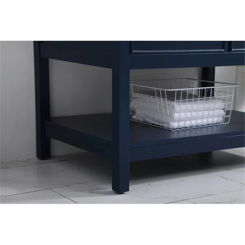 Elegant Decor Sinclaire 36" MDF Single Bathroom Vanity with Backsplash in Blue - Picture 5 of 8