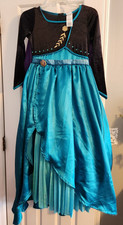 Girls Medium 7-8 Disney Frozen 2 Anna Deluxe Kids' Halloween Costume Dress READ