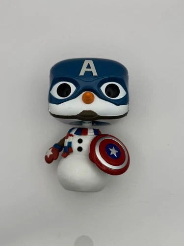 NO BOX - Marvel: Holiday - Captain America Cap Snowman 532 - Funko Pop! Vinyl Fi