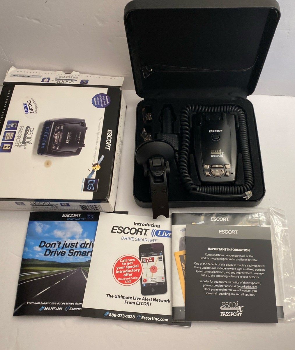 Escort Passport 9500ix Laser Radar Detector, Blue Display, Car