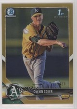 2018 Bowman Draft Chrome Gold Refractor 45/50 Calvin Coker #BDC-92 s3g