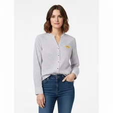 Cutter & Buck LSU Tigers Womens Button Up Shirt Long Sleeve Size Small