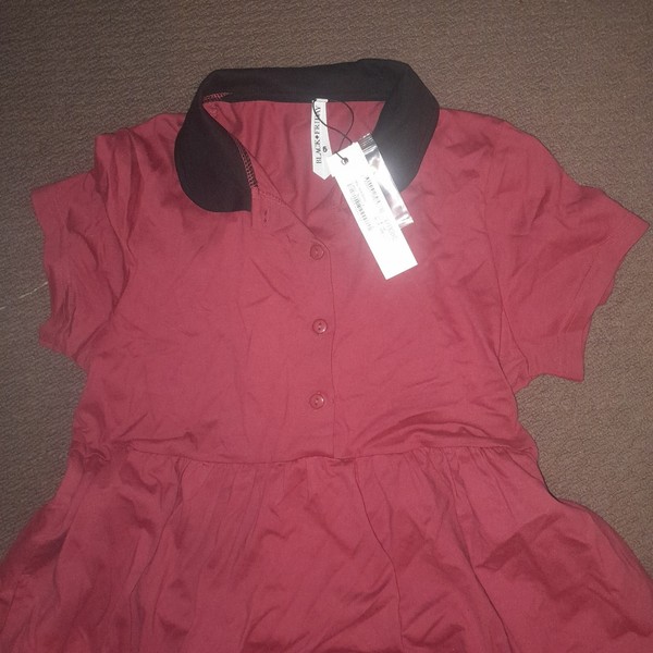 New With Tags Princess Highway Pink Burgundy Babydoll Dress Dangerfield 
