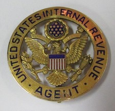 Vintage U.S. Internal Revenue IRS Agent badge