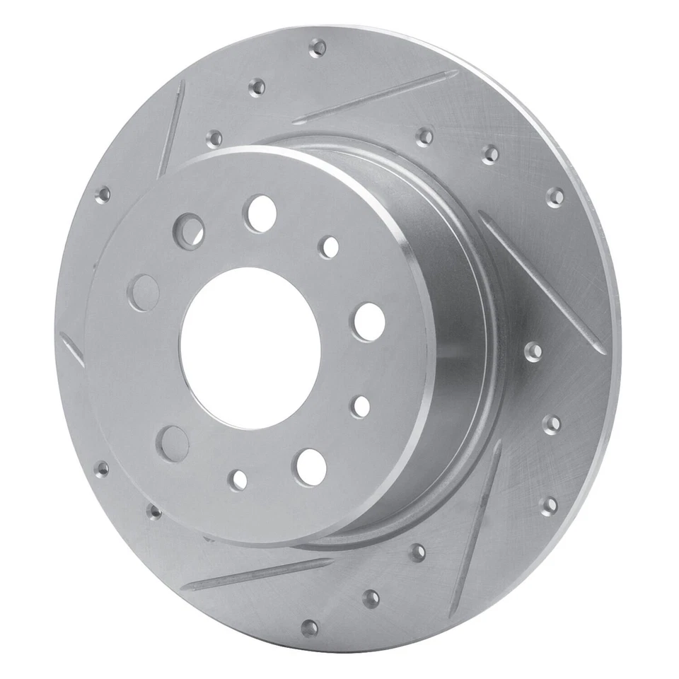 For Mercedes-Benz 560SEL 90-91 Brake Rotor eLINE Drilled & Slotted 1-Piece Rear - Image 4 of 4