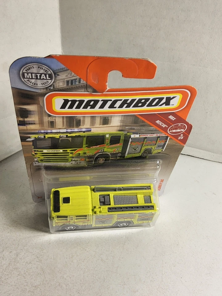2019 Matchbox MBX Rescue - SCANIA P 360 - 46/100 - 5/20 - Arroyo County - FYR13 - Image 2 of 4