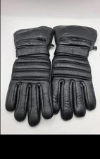 Gauntlet Style Leather Motorcycle Riding Gloves/Cold Weather/Thinsulate XS
