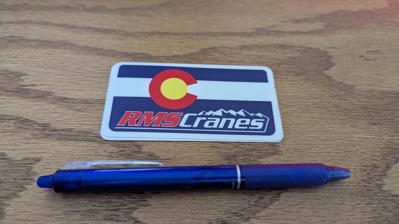 RMS Cranes Colorado Flag Sticker Decal Cranes Rigging CO