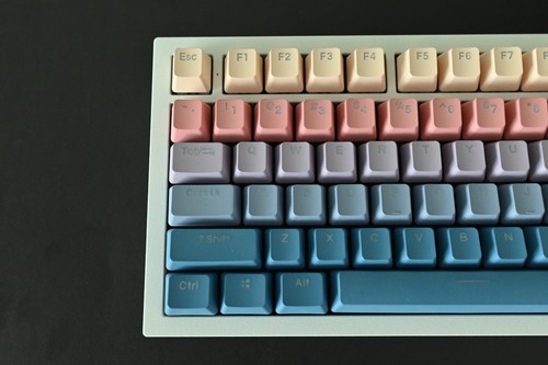Backlit Pastel Rainbow Gradient Side Print Keycap Set | Mechanical Keyboard - Picture 13 of 19