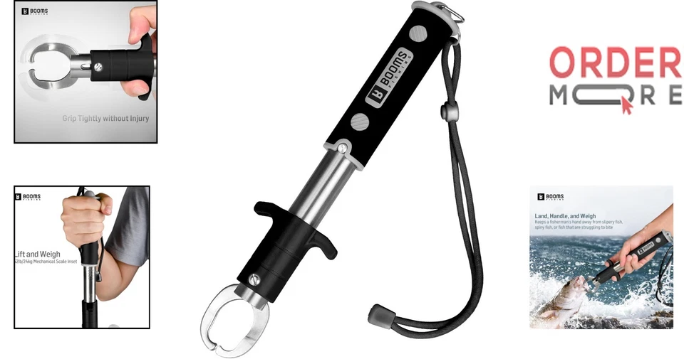 Pinza para peces con báscula de acero inoxidable de 24 kg portátil con pantalla LED Foto 2 de 4