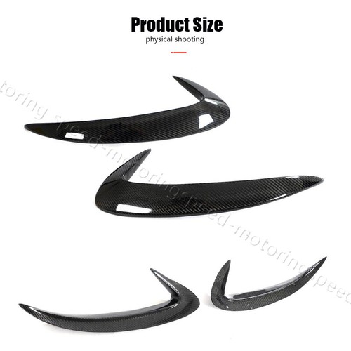 REAL CARBON Rear Bumper Canard Fins For Benz W167 C167 GLE450 GLE53 GLE63 - Picture 10 of 15