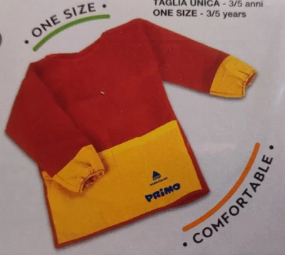 PRIMO Malschürze Malkittel für Kinder Einheitsgröße langarm NEU OVP