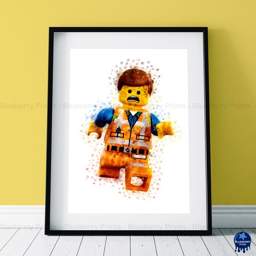 Impresiones artísticas estilo salpicaduras acuarela niños Lego Chracters - A5-A4-A3 - Imagen 6 de 7