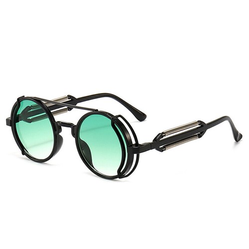 Steampunk Gothic Retro Style Sunglasses Retro Punk Hippie 80s 90s Round Glasses⊹ - Picture 15 of 18