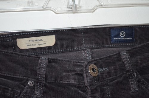 AG Adriano Goldschmied Grayish Taupe Corduroy "The Prima" Jeans Size 25R - Picture 8 of 12