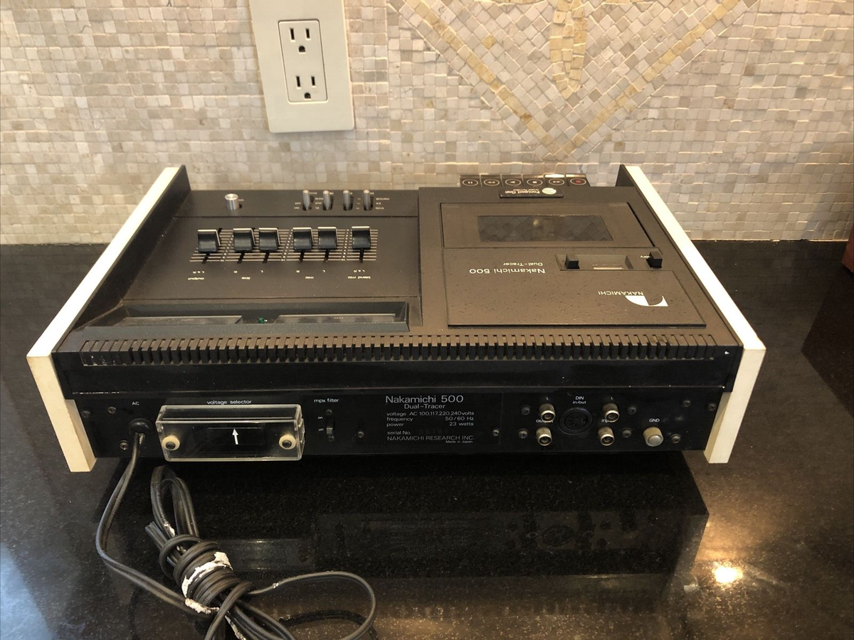 Nakamichi 500 Dual-Tracer Dual Head Cassette Deck Open Box