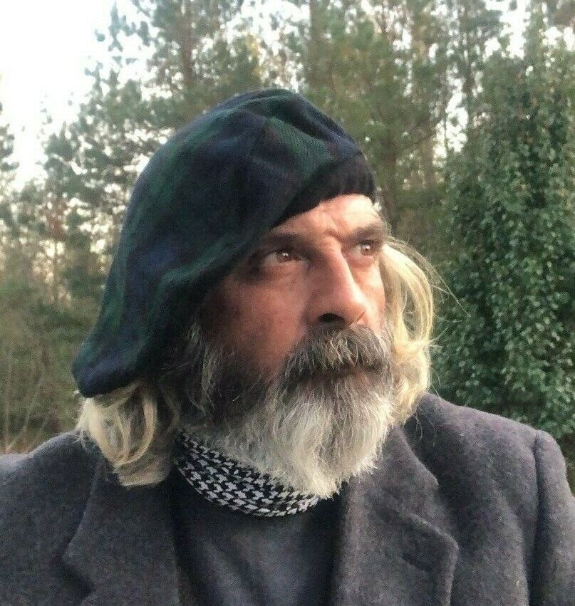 Chapeau Tam écossais Traditionnel En Laine Noire - Bonnet écossais Pour Homme, Style Vintage