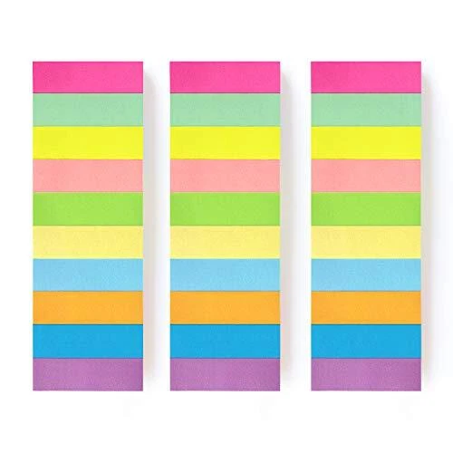 30 Pads 0.5x1.8 Sticky Notes Flags Tabs Page Markers 10 0.5x1.8 10 Colors - Image 2 of 4