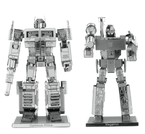 Set of 2 Fascinations Metal Earth Transformers Model Kits Megatron Optimus Prime - 第 1/3 張圖片