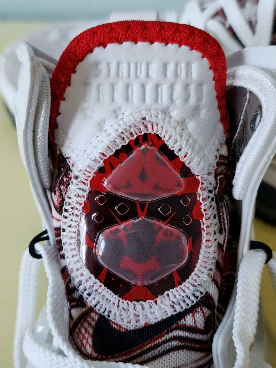 Nike LeBron 19 XIX Sketch White Red Basketball Sneaker  display picture 1