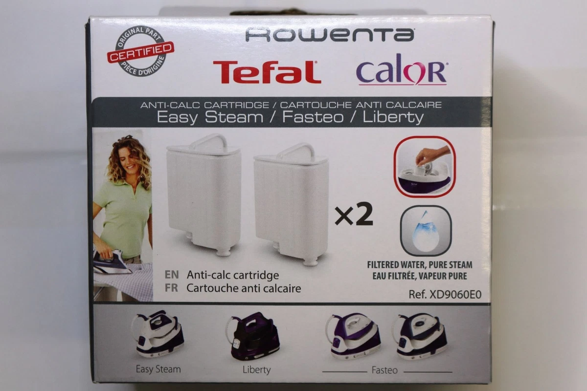 TEFAL FASTEO Anti Calc Cartridge XD9060E0 + ROWENTA Liberty & easysteam 1  Pack 5057817258303