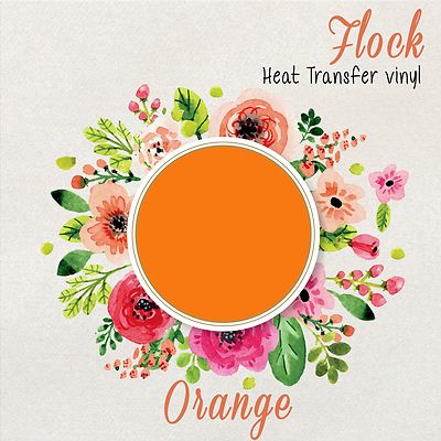 Flock Heat Transfer Vinyl (HTV) - 20" X 12" Rolls/Sheets For Cricut, Silhouette, Iron-On Projects