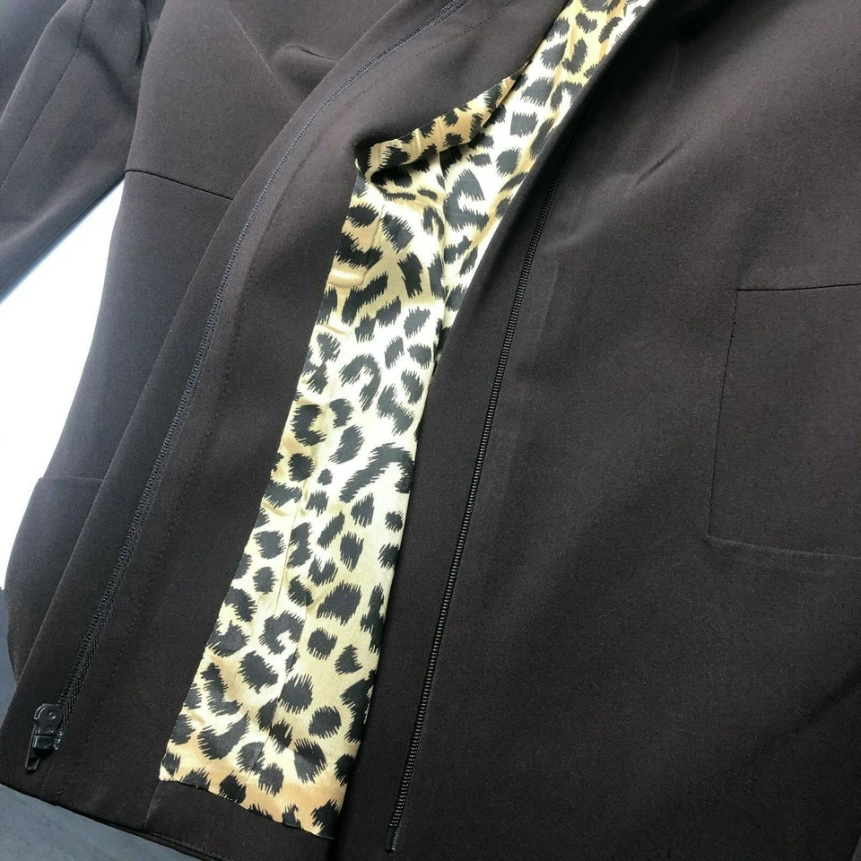 Cache Mujer Marrón Pantalón Traje Cremallera Chaqueta Blazer Talla 8 Pantalones Talla 6 HK Foto 3 de 4