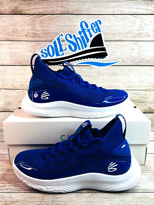 UNDER ARMOR CURRY FLOW 8 ROYAL BLUE/WHITE 3024785-400 SIZE 10.5