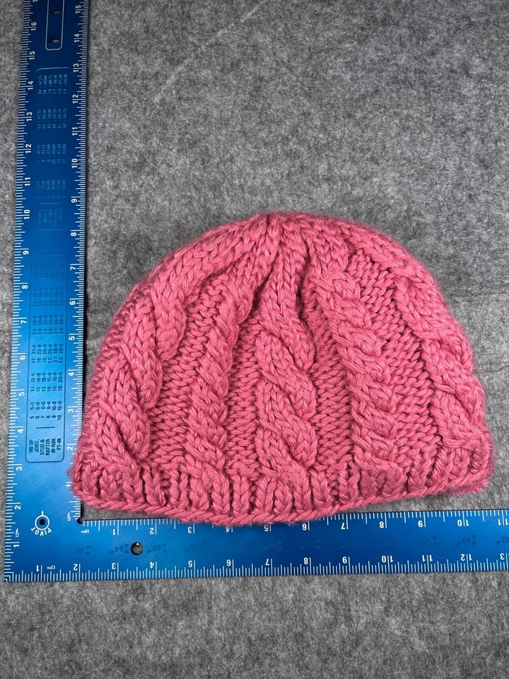 The North Face Gorro Toque Adulto Talla Única Rosa Cable Tejido Lana Mezcla Alpaca Esquí Foto 4 de 4
