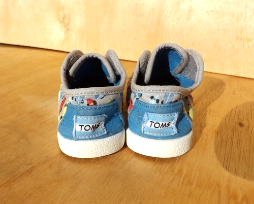 Size 5C Tiny TOMS SKATEBOARD DRISSLE GREY PASEO Sneakers Boys - Picture 5 of 9