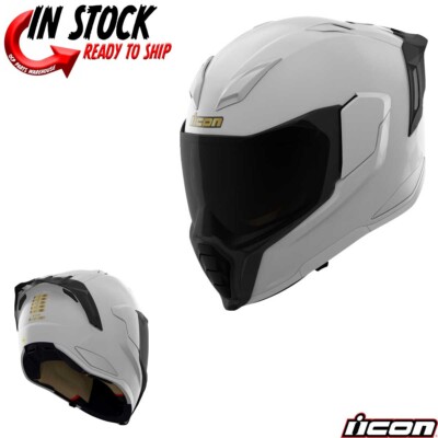 NEW! 2025 ICON ULTRAFLITE RIZZ RIZZ MIPS WHITE FULL FACE HELMET - PICK SIZE