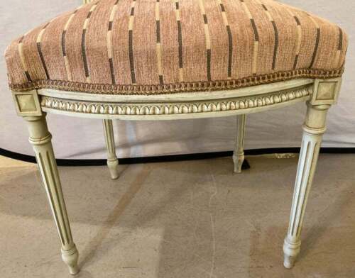 10 Swedish Louis XVI Style Dining / Side Chairs Painted Carved Frames 430-14 - Picture 8 of 12