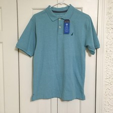 NWT Boy's / Youth Nautica Short Sleeve Polo Shirt XL  18 / 20  Casper Blue