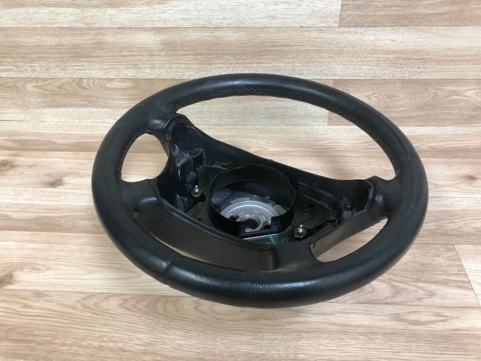 MERCEDES BENZ W210 E320 E430 E55 OEM FRONT LEATHER STEERING WHEEL BLACK 00-02 - Image 3 of 4