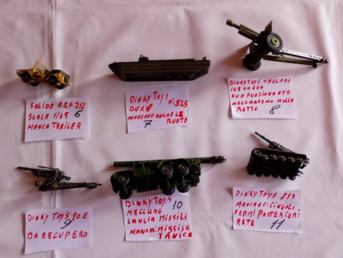 Lotto 28 modellini mezzi militari, navi, aerei Dinky Toys, Solido ecc. - Foto 8 di 17