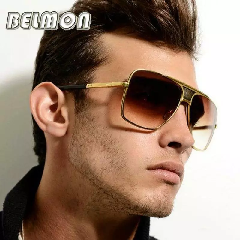 Fashion Sunglasses Men Luxury Brand Designer Big Frame Sun Glasses Women  For Mal