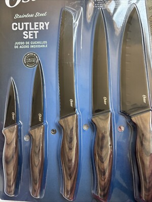 Oster Stainless Steel 5 Piece Knife Cutlery Set New
