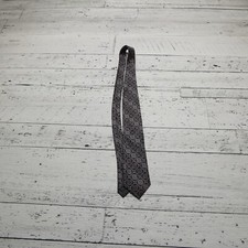 PRONTO UOMO Tie Silk Hand Made Purple Silver Geometric NWT NEW