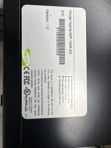 IMP-100A-S3 10/100TX To 100FX Industrial PoE/PSE Media Converter, SM 30KM SC - Picture 9 of 9