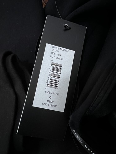 David Meister Black Dress Womens Size 4 Sleeveless Removable Jewel Collar NEW - Picture 8 of 11