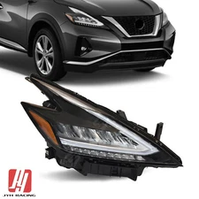 Headlight For Nissan Murano 2019-2021 LED Black Headlamp Passenger RH Side