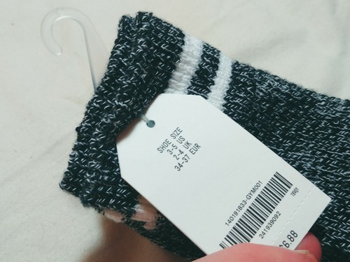 Crazy 8 Blue and Black Kids Knit Boot Socks fits US Shoe 3-5 - Picture 5 of 5