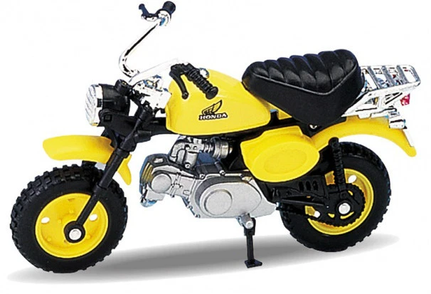 BLITZ VERSAND Honda Monkey gelb / yellow Motorrad Modell Welly 1:18 NEU & OVP  - Bild 2 von 2