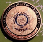 ARIZONA STATE DEPARTMENT OF PUBLIC SAFETY POLICE DEPARTMENT CHALLENGE COIN