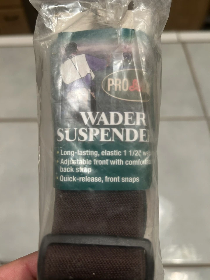 Pro Line H-back Brown Synthetic Leather Wader Suspenders Size-AST #2 - Image 3 of 3