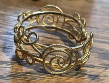 Gold Cuff Swirl Bracelet