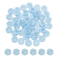 "150 StüCk NäHknöPfe, (15/32\") 11,5 Mm Runde 4-Loch KnöPfe FüR Blau"