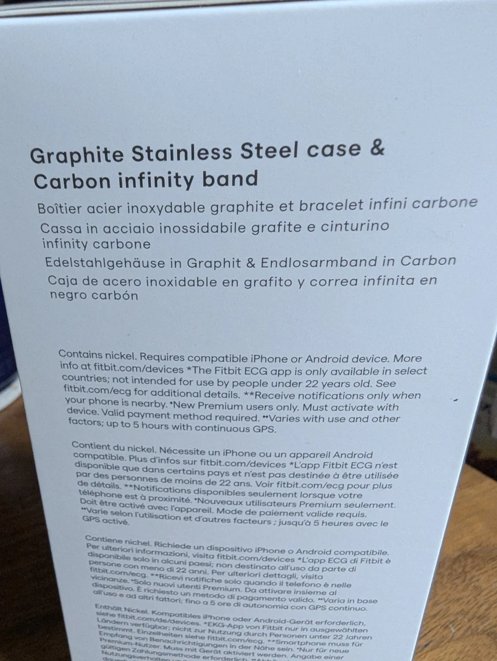 FitBit Sense Graphite Stainless Steel Case with Carbon Infinity Band (Brand New) - Image 4 of 4