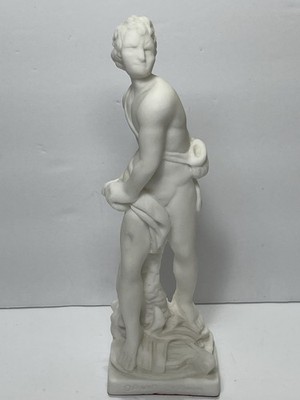 Vintage Bisque Porcelain Statue    David  by Michelangelo